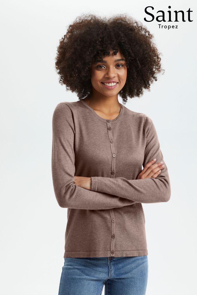 Round neck cardigans online