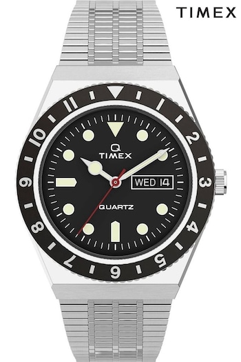 Timex Gents Silver Tone Q Diver Watch (U99118) | £165