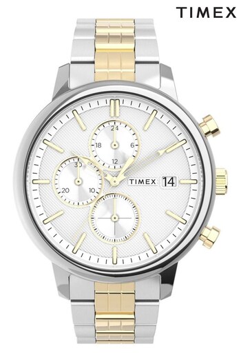 Timex Gents Silver Chicago Chrono Watch (U99157) | £130