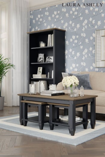 Laura Ashley Charcoal Grey Hanover Set of 3 Nest of Tables (U99582) | £975