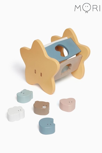 MORI Sustainable Yellow Wooden Star Shape Sorter (U99732) | £24