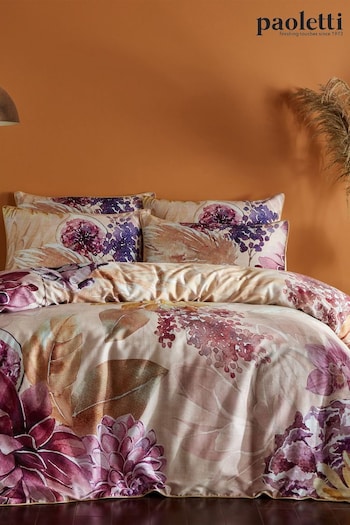 Riva Paoletti Pink Saffa Floral Reversible Duvet Cover and Pillowcase Set (U99861) | £48 - £82