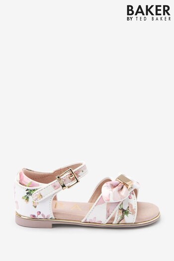 Baker by Ted Baker White Patent Bow Sandals (U99890) | £36