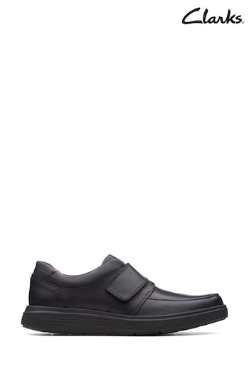 Clarks Black Leather Un Abode Strap Shoes (U99913) | £100