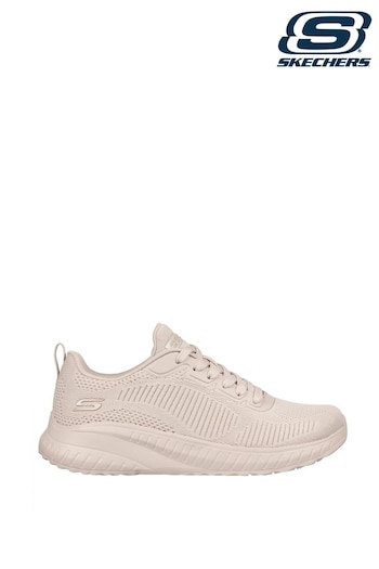 Skechers Natural Wide Fit Womens Bobs Squad Chaos Face Off Trainers (U99963) | £57