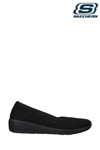 Skechers Black Arya For-Real Womens Shoes (U99981) | £64