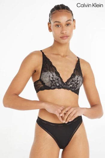 Calvin Sweatshirt Klein Lace Trimmed Plunge Bra (UA8798) | £46