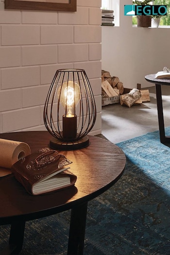Eglo Black Newtown Caged Table Lamp (UB3309) | £35