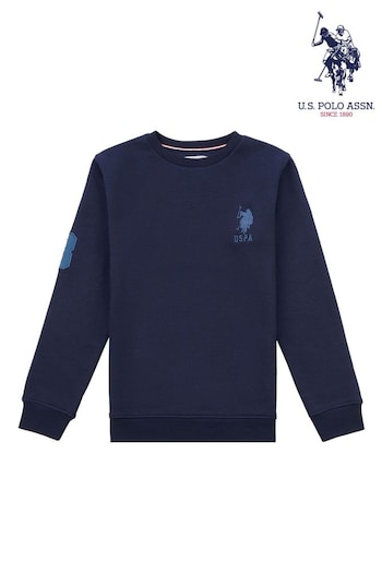 U.S. slide Polo Assn. Blue Player Sweatshirt (UG9631) | £35 - £48
