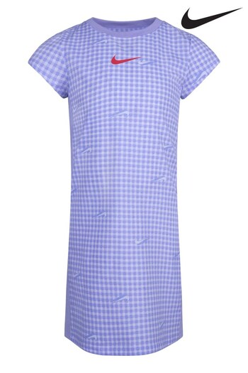 Nike bowl Lilac Purple Little Kids Gingham Dress (UGL911) | £32