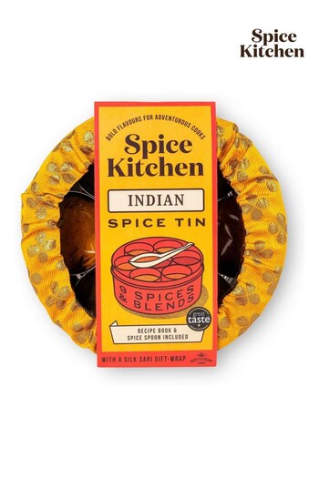 Spice Kitchen Indian Spice Tin With Sari (UQX077) | £36