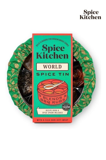 Spice Kitchen World Spice Tin With Sari (URH976) | £36