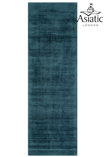 Asiatic Rugs Teal Blue Blade Hand Woven Runner Rug (URY241) | £185