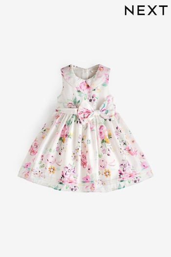 Pink Floral Prom Baby Dress (0mths-2yrs) (UW2528) | £38 - £40