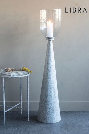 Libra Chalk White Extra Large Sandbanks Floor Standing Hurricane Lantern (UYR180) | £500