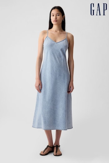 Gap Blue Denim Midi Slip Dress (V20910) | £45