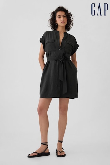 Gap Black Utility Mini Shirt Dress (V91438) | £40