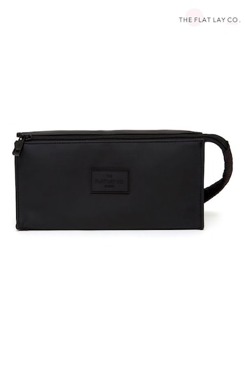 The Flat Lay Co. Mens Box Wash daypack Bag in Black (W08488) | £23