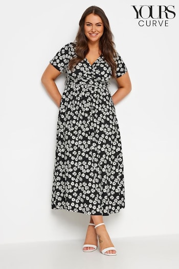 Yours Curve Black Wrap Maxi Dress (W15062) | £37