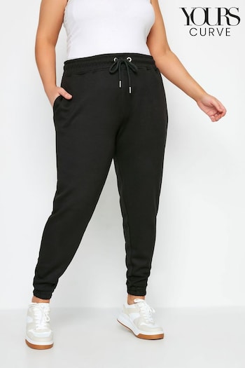 Yours Curve Black Elasticated Stretch Joggers (W28323) | £26