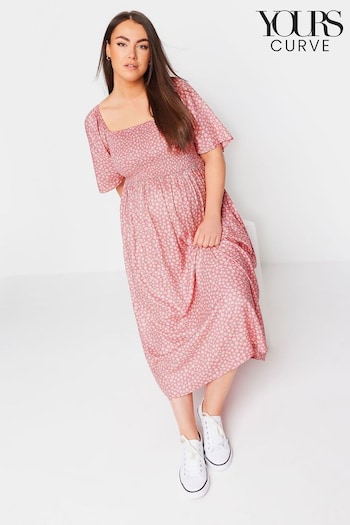 Yours Curve Pink BUMP IT UP MATERNITY Curve Pink Floral Print Midaxi Dress (W68737) | £34