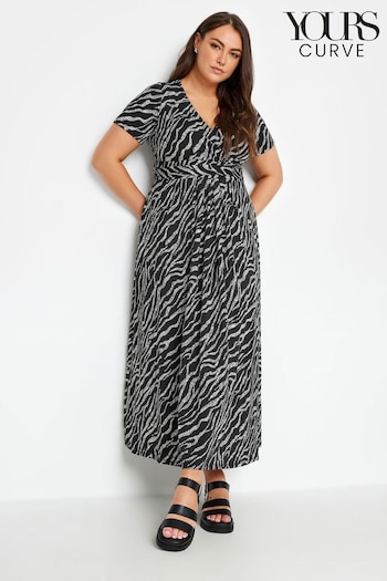 Yours Curve Black Wrap Maxi Dress (W70901) | £37