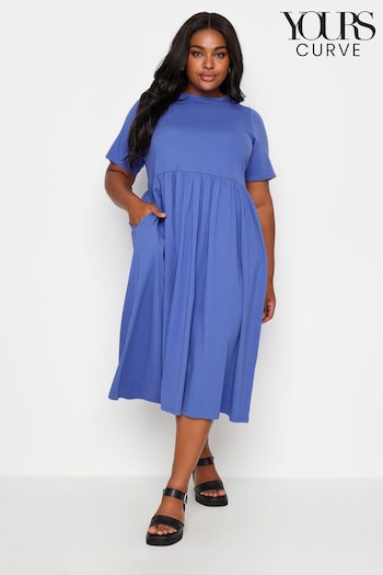 Yours Curve Purple Cotton Midaxi Dress (W91034) | £29