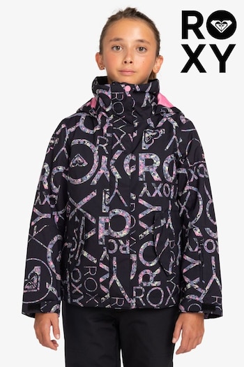 Roxy Black Girls Waterproof Thermal Jetty Printed Ski Jacket (Y50624) | £125