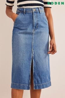 Прямая джинсовая юбка миди Boden (100674) | €59