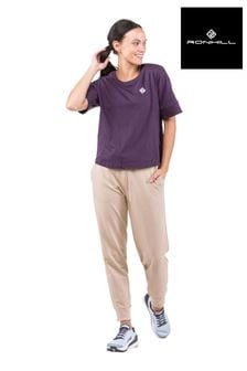 Dámske fialové tričko s krátkym rukávom Life Seventies Ronhill (101004) | €30