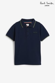 Marineblau - Paul Smith Junior Jungen Kurzärmeliges Signature-Poloshirt (101070) | 70 €