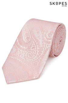 Skopes Krawatte und quadratisches Einstecktuch aus Seide mit Paisleymuster, Babyrosa (101214) | 46 €