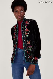 Monsoon red online denim jacket