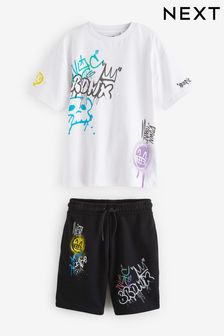 Graphic Top and Shorts Set (3-16yrs)