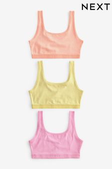 Multi Pastel Scoop Crop Tops 3 Pack (5-16yrs) (103097) | €12 - €17