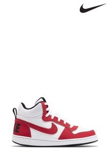 Nike White/Red Court Borough Mid Shoes (103137) | €73