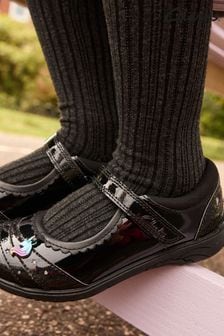 Clarks Black Leather Relda Spark MJ Leather Kids Shoes (103154) | kr597