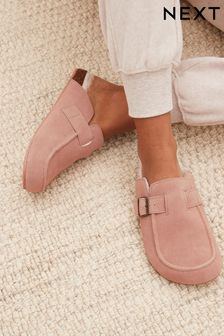 Suede Footbed Mules