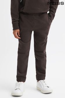 Reiss Chocolate Ali Senior Garment Dye Jersey Joggers (104240) | $73