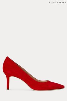 Czerwony - Lauren Ralph Lauren Lanette Suede Court Heels (104545) | 750 zł