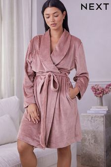 Pink Supersoft Ribbed Dressing Gown (104626) | $35