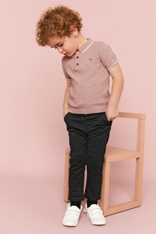 Polo en maille texturée (3 mois - 7 ans)