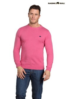 Raging Bull Pink Cashmere Crew Neck Sweater (105318) | ₪ 326 - ₪ 391