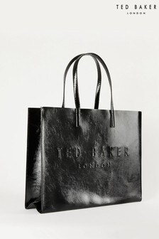 Sac Ted Baker Aevacon E/W Xhatch Icon verni effet froissé