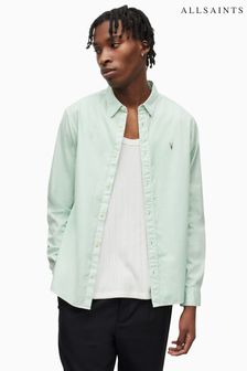 AllSaints Green Hawthorne Long Sleeved Shirt (106072) | kr1,155