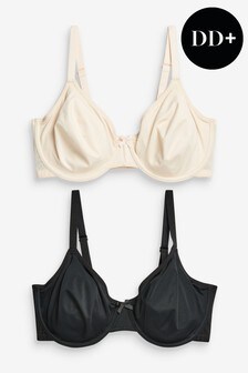Lot de 2 soutiens-gorge effet minimisant à bonnets classiques DD+