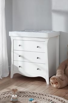 Cuddleco White Clara 3 Drawer Dresser Changing Unit (106269) | €415