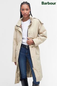 Barbour® Beige Waterproof Lotte Longline Jacket (106544) | ₪ 1,614