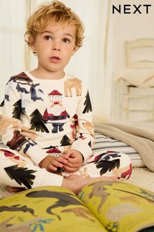 Cremefarbener Wald - Kuscheliger Schlafanzug mit Weihnachtsmotiv (9 Monate bis 10 Jahre) (107051) | CHF 18 - CHF 22