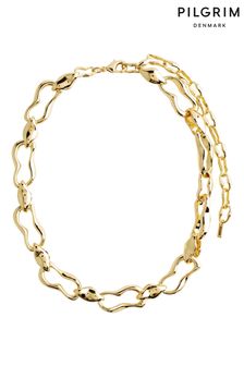 PILGRIM Gold Tone Unisex Wave Necklace (107481) | €23